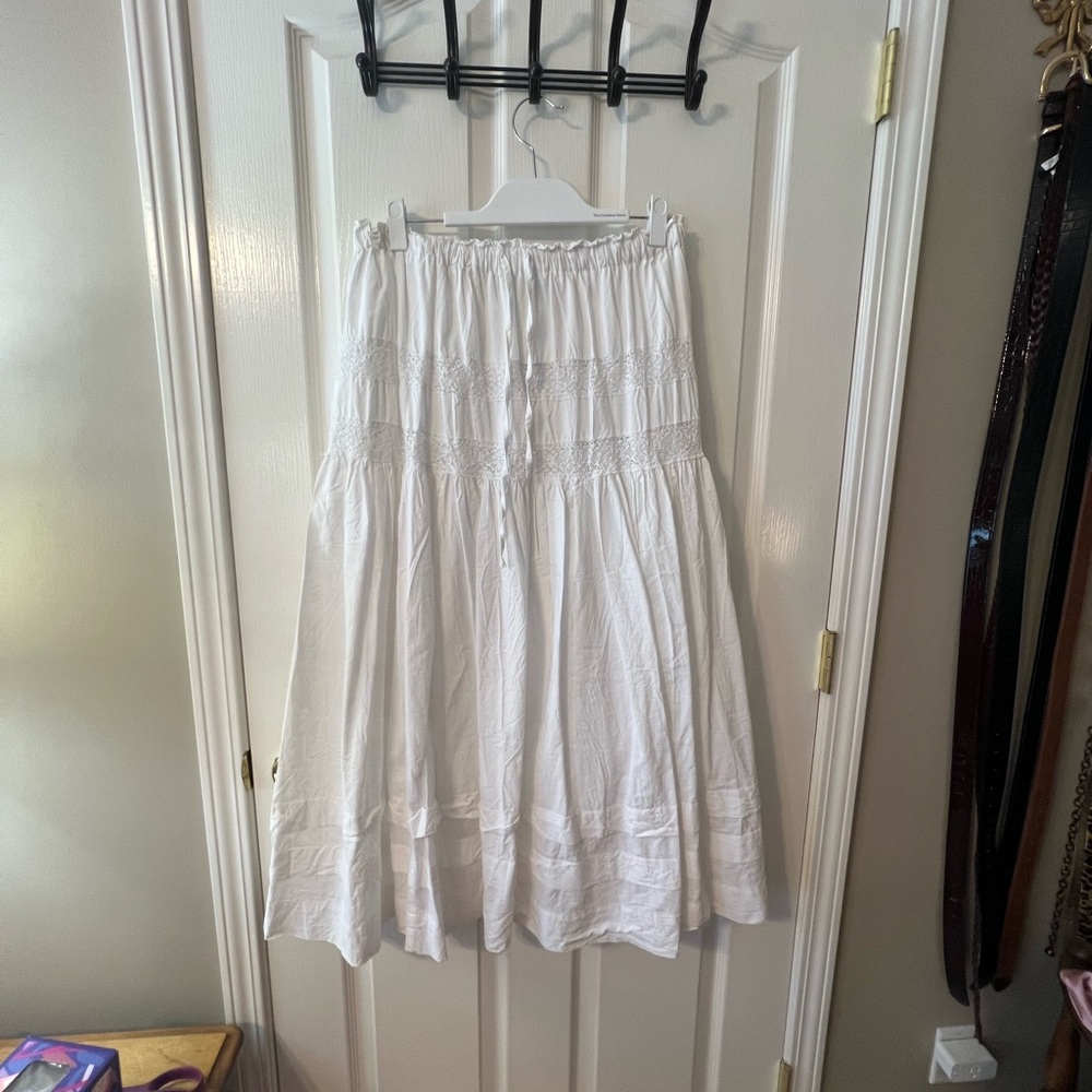 Macy's White Maxi Skirt